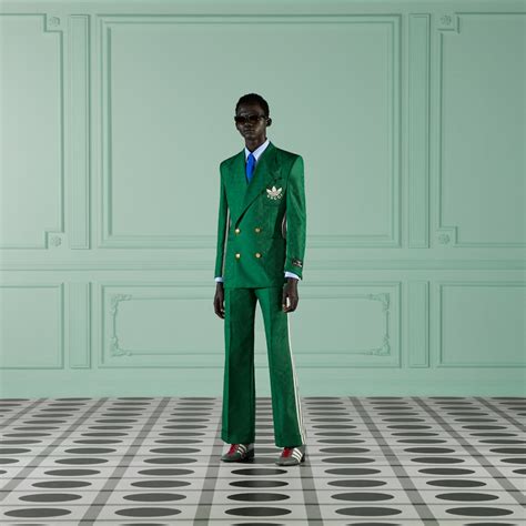 gucci adidas green coat|gucci adidas loafer.